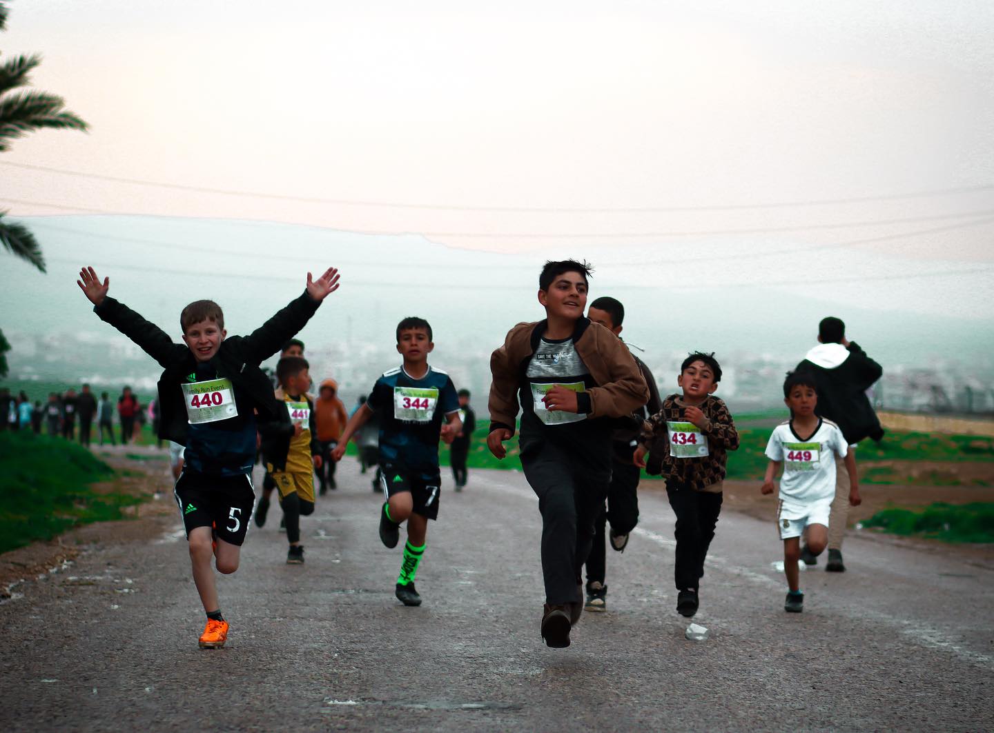 On The Road of Old Shariya Village with rain showers and beautiful nature of spring, we enjoyed the Family Run Event